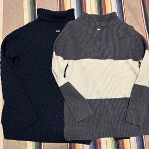 Barbour border burne knit sweaters bundle of 2 cotton wool sz 4